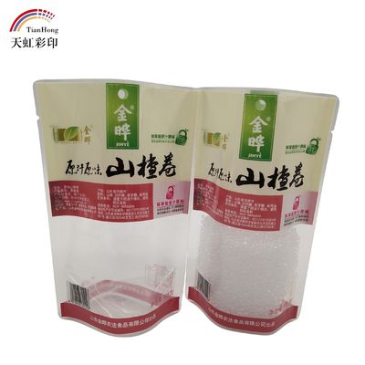 Gepersonaliseerd logo Voedselkwaliteit Plastic Stand Up Pouch Zip Lock Verpakkingszak voor snacks
