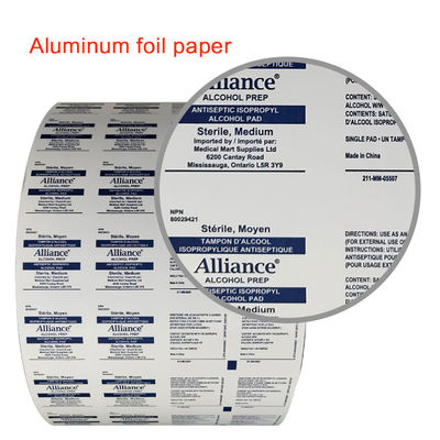 Medische apparaten en instrumenten Aluminiumfolie voor alcoholprep pads Verpakking