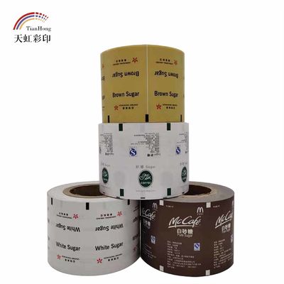 Gepersonaliseerde grootte PE-gecoate papierrol voor suiker/zout/koffie/noten/peperverpakkingen