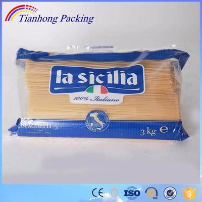 Persoonlijk afdrukken doorzichtige plastic meel macaroni pasta spaghetti verpakkingszak