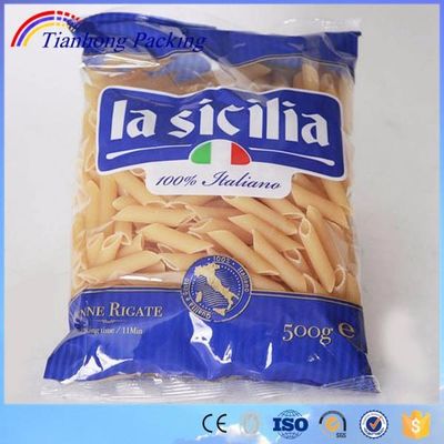 Persoonlijk afdrukken doorzichtige plastic meel macaroni pasta spaghetti verpakkingszak