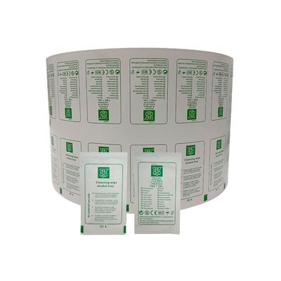Gebruikbare reinigingsmiddelen Verpakking Aluminiumfolie composietpapier voor steriele alcoholprep pad/swab
