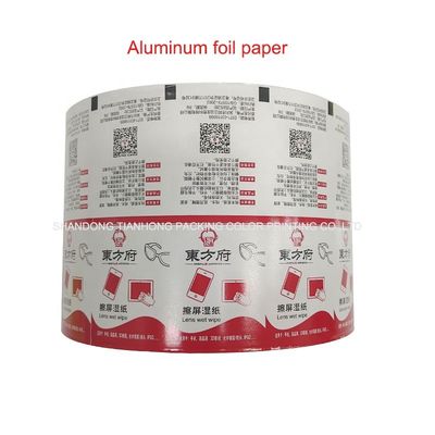 Gebruikbare reinigingsmiddelen Verpakking Aluminiumfolie composietpapier voor steriele alcoholprep pad/swab