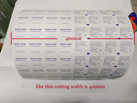 Aluminiumfolie gelamineerd papier voor alcoholprep pad/alcohol swab verpakking flexoprint