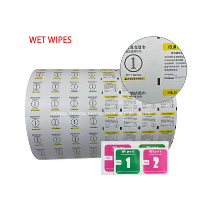 Voorbeeld waterdicht aluminium folie filmrolletjes voor alcoholprep pad verpakking 73/83/103G