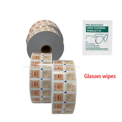 Verpakking met 75% alcoholpad Aluminiumfolie gelamineerd papier met flexografisch drukwerk