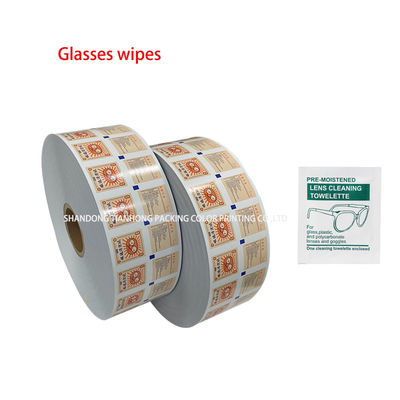 Verpakking met 75% alcoholpad Aluminiumfolie gelamineerd papier met flexografisch drukwerk