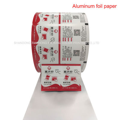 Op maat gemaakte afdrukken van aluminiumfolie papier warmteverzegelingsfilm voor glas reinigingsswabs