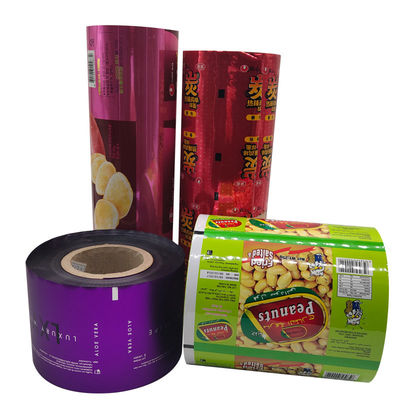 Gepersonaliseerde grootte Plastic Roll Stock voor noten Voedsel snoep en chocoladebalk verpakking