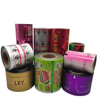 Gepersonaliseerde grootte Plastic Roll Stock voor noten Voedsel snoep en chocoladebalk verpakking