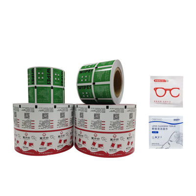 Flexografie Logo drukwerk Aluminium folie filmrol voor 75% alcohol Prep Pad