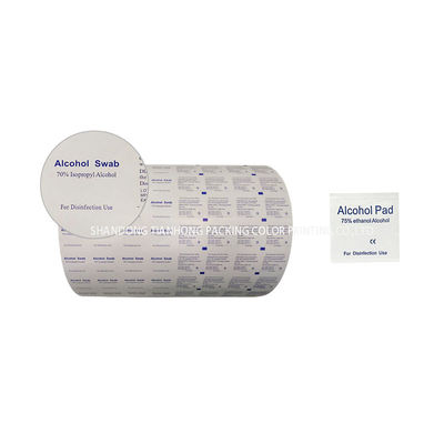 Waterdicht op maat gedrukt 73GSM kleine alcoholprep pad filmrol voor de pulpmarkt