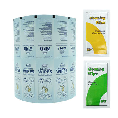 Flexografie Druk Warmteverzegeling Alcohol Prep Pad Aluminiumfolie Gelamineerd Papier Film voor het reinigen van bril