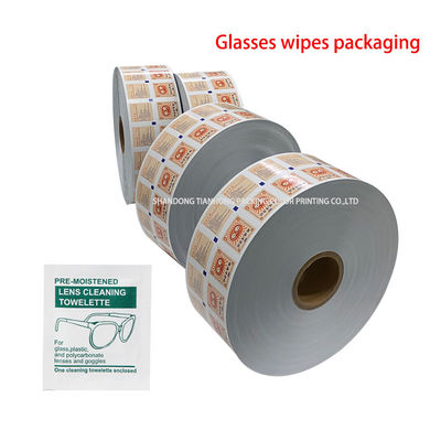 30-1100 mm Breedte Flexografie Geprinte Gravure Aluminiumfolie Filmrol voor Bzk Wipes Sachets